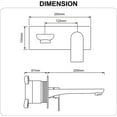 thumbnail image 6 of Central Brass 0031-H1/2H Single Handle Self-Close Wall Mounted Bathroom Faucet - Chrome, 6 of 7