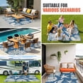 thumbnail image 5 of Outdoor Rug 3x5 ft Shell Starfish Outdoor Large Area Rug Non Slip Rubber Lake Blue Coastal Coral Conch Front Door Mat RV Rug Camping Carpet Patio Outdoor Rugs for Backyard Balcony Deck Porch Indoor, 5 of 9