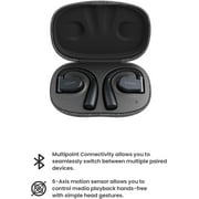 Cleer ARC II Open-Ear True Wireless Bluetooth Headphones, IPX5 Waterproof, 35-Hour Playtime, Light Grey