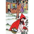 thumbnail image 1 of Little Red Riding Hood Picks Flowers-Fine Art Canvas Print (20" x 30"), 1 of 1
