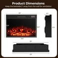 thumbnail image 3 of Costway 23" Electric Fireplace Insert with Remote Control Adjustable Flame Color Brightness, 3 of 10