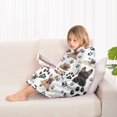 thumbnail image 4 of French Bulldog Footprint Blanket Hoodies for Kids 6-13YR Oversize Wearable Blanket Hoodies for Boys Girls Teens, 4 of 7