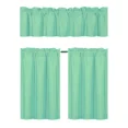 thumbnail image 2 of Set of 3 Pieces Kitchen Curtain Blackout K33 Teal Rod Pocket Kitchen/Restaurant Short Window Decor, 2 of 5