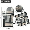 thumbnail image 6 of Black and Grey Abstract Art Artwork Kitchen Oven Mitt and Pot Holder Sets 2 Pcs for Baking, Cooking and Grilling, Heat Resistant Up To 392 °F, 6 of 7