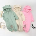 thumbnail image 4 of GZEFJRQM Toddler Baby Cute Animal Outfit Hooded Rompers Infant Funny Zip-Up Jumpsuit Fall Winter Cartoon Outfit Long Sleeve Print Newborn Onesie, 4 of 7
