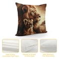 thumbnail image 4 of Leisuo  Loving Lion and Cub Throw Pillow Cover Wildlife Animal Family Couple King Sketch Pillow Case Decorative Square Cushion for Home Couch Bed, 4 of 5