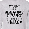 thumbnail image 4 of Inktastic My Aunt is a Respiratory Therapist and a Hero Long Sleeve Youth T-Shirt, 4 of 5