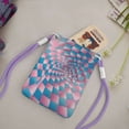 thumbnail image 2 of Lightweight Crossbody Cell Phone Purse Bag with Arm Band, Wallet & Key Pouch for Walking, Travel and Hiking, Twisted Checkerboard, Purple, 2 of 7