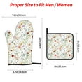 thumbnail image 2 of Cauagu Wildflower Watercolor Print Oven Mitts and Pot Holders 4 pcs Set,Extra Thicken Long Kitchen Oven Glove Potholders BBQ Gloves-Oven Mitts and Pot Holders(11 Inch), 2 of 6