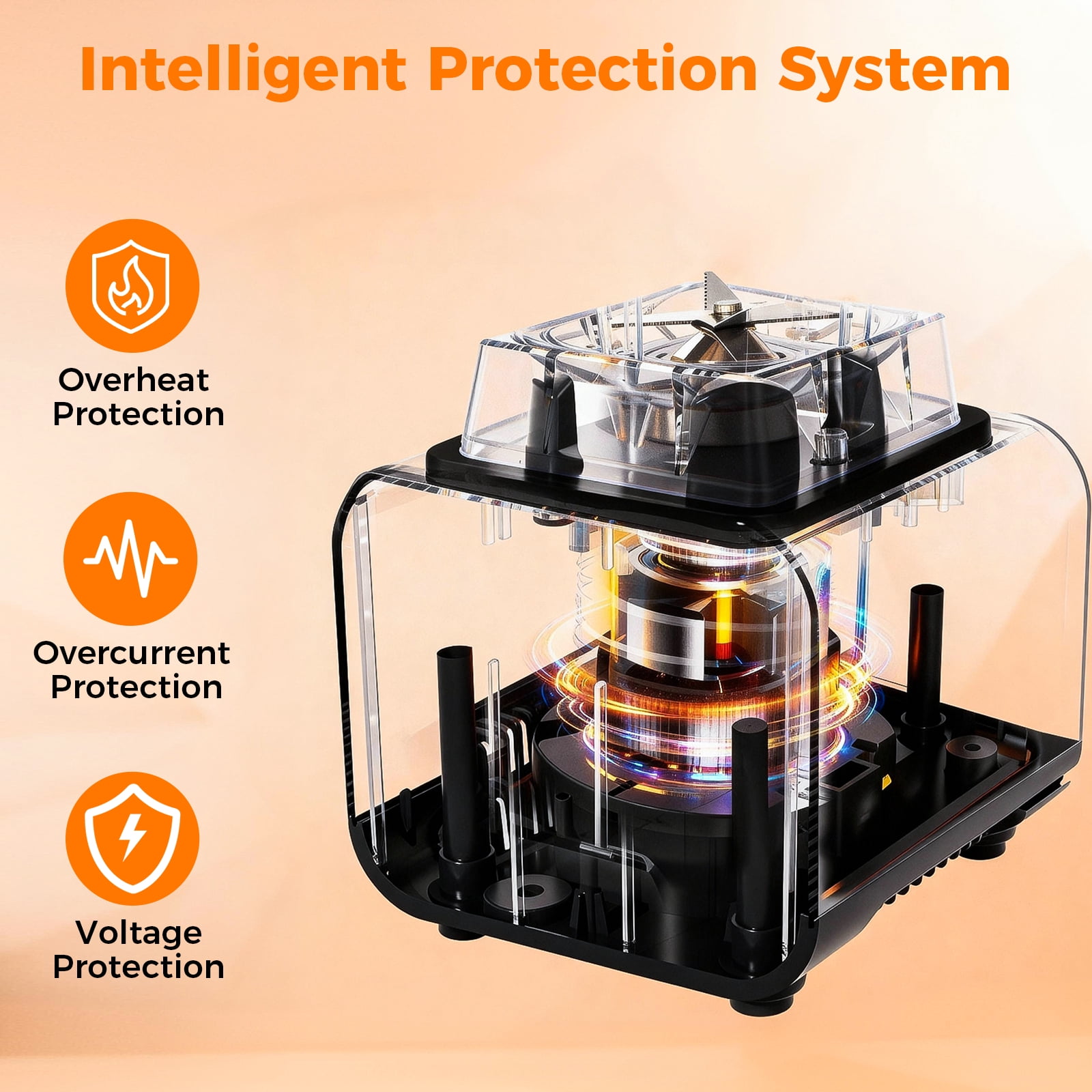 OSTBA Blender for Smoothies, Commercial 10-Speed Control Blenders for Kitchen, 68Oz Large Capacity and BPA-Free Pitcher, 1600W Countertop Blenders for Ice Crushing, Frozen Drinks, Puree & Grinding