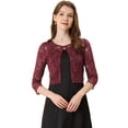 thumbnail image 1 of INSPIRE CHIC Cardigan Court en Dentelle Florale pour Femmes, 1 of 4
