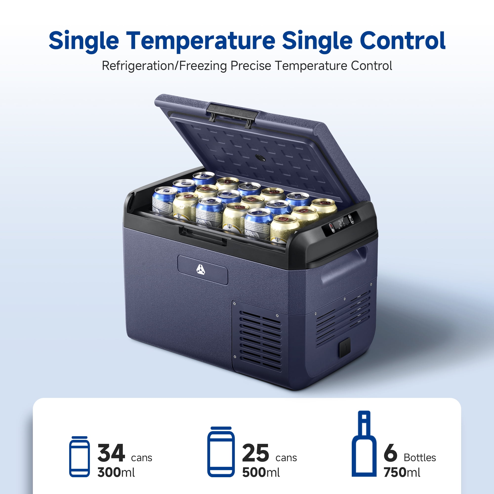 Car Cooler 12V Car Fridge, AAobosi 25.5L Quiet Compressor Refrigerator, IPX4 Waterproof Reversible Door, AC/DC Power for Outdoor