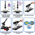 thumbnail image 4 of ChiButtons Kit 25mm (1") Button Maker Badge Press Machine-B400 + 25mm Round Die Moulds + 500 set Pin Button Components + Adjustable Circle Cutter (Black), 4 of 5