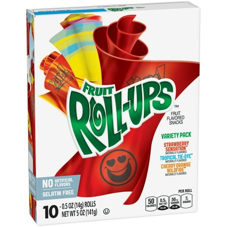 Fruit Roll-Ups Fruit Flavored Rolls Variety Pack - 10 PK, 0.5 OZ