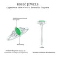 thumbnail image 5 of Rosec Jewels Natural Emerald Promise Ring with Celtic Knot - Bezel Set May Birthstone Ring - 4X8 mm - AAA Quality - Ready to Gift, 925 Sterling Silver, US 10.50, 5 of 8