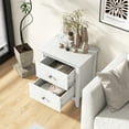 thumbnail image 5 of Barara King Nightstand, Modern Night Stand,Modern Nightstand with 2 Drawers for Small Spaces-White, 5 of 10