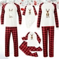 thumbnail image 3 of Wowcloth Men's Christmas Plaid Pajama Set, Long-Sleeve T-Shirt with Side Pocket Pants, Cozy Homewear for Holiday Season and Family Time, 3 of 5