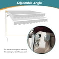 thumbnail image 6 of MCombo 13'x8' Manual Retractable Patio Awning Sunshade Shelter Window Door Awning Commercial Grade - Quality 100% 280G Polyester Outdoor Canopy Aluminum Frame, 6 of 10