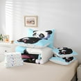 thumbnail image 5 of Erosebridal Cartoon Panda Comforter Set 7 Pcs Cute Giant Panda Duvet Set Full Size Daisy Sheet Set Bed In A Bag Kawaii Animal Quilt Set Blue, 5 of 5