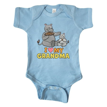 

Inktastic I Love My Grandma Hippos Gift Baby Boy or Baby Girl Bodysuit