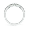thumbnail image 2 of ANGARA Natural Diamond Openwork Anniversary Ring in 14K White Gold for Women (Size-2.2mm| Color-K| Clarity-I3) | April Birthstone, Anniversary, Jewelry Gift for Women | Natural Diamond Ring, 2 of 8