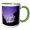 Green/White, variant on 3drose, Image of Purple and Peach Sunset with Trees in Shadow, 11oz Mug