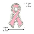 thumbnail image 3 of Pink Ribbon Brooch Pin Set - 2 Pcs Rhinestone Cancer Awareness Lapel Pins, Elegant Enamel Jewelry for Women, Weddings & Charity Events, 3 of 7