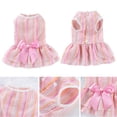 thumbnail image 3 of Puppy Princess Dress – Striped Butterfly Skirt, Soft Breathable Fabric for Shih Tzu, Corgi, Bichon Frise, 3 of 8