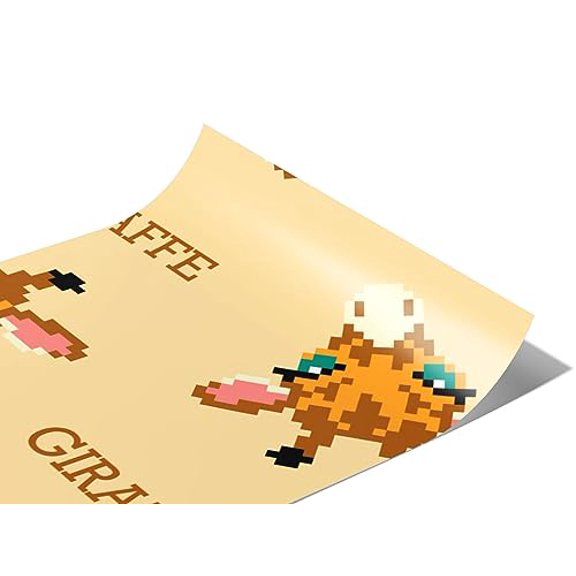 Rwraps Giraffe Pixel Ruminant Matte Vinyl Film Wrap 59in x 7ft Vinyl Vehicle Car Film Sheet Roll