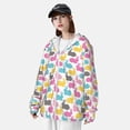 thumbnail image 5 of Daiia Colorful Rabbit UPF 50+ Sun Protection Hoodie Jacket Lightweight Long Sleeve Sun Shirt for Women Men with Pocket Hiking Outdoor-Large, 5 of 9
