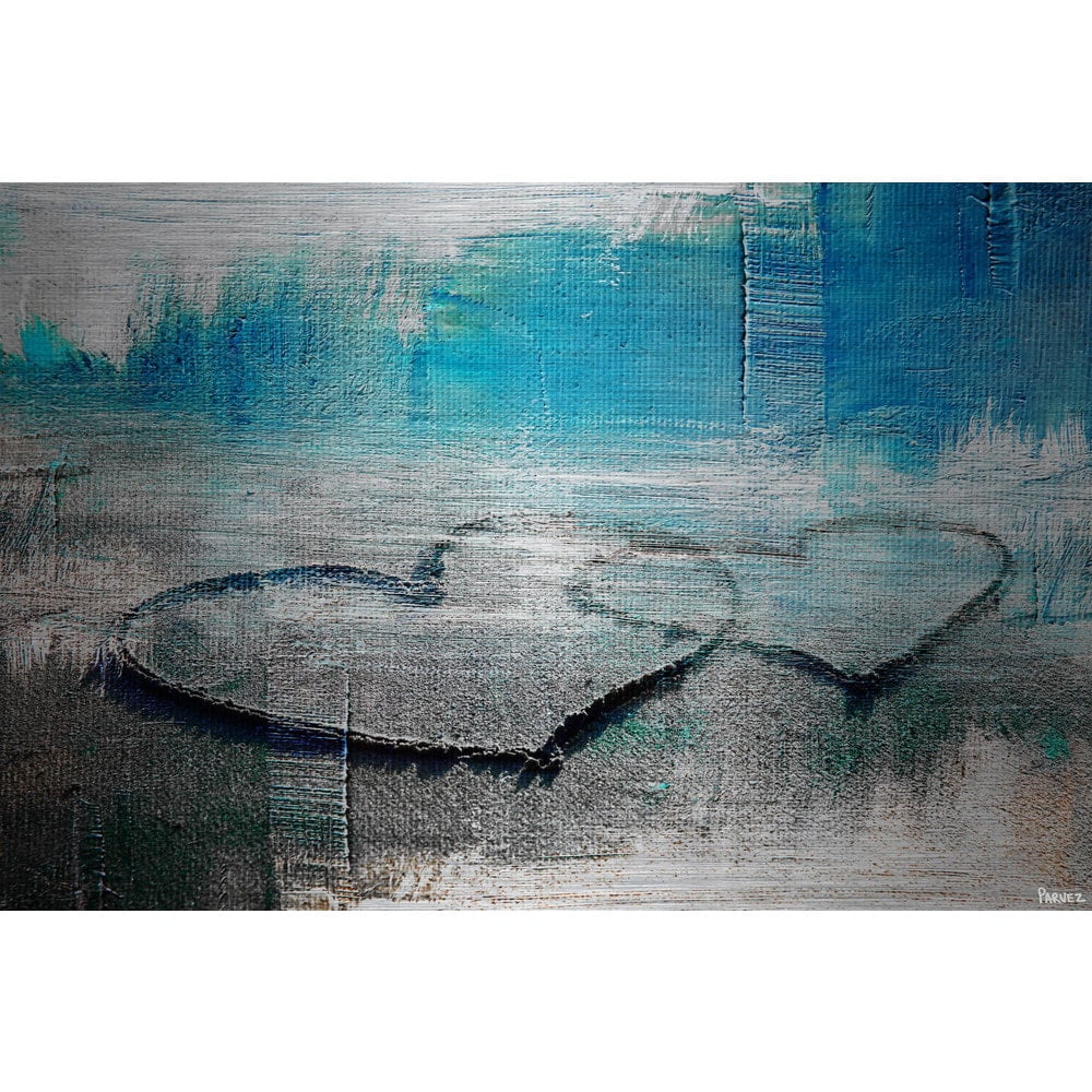 "Hearts Connected" Painting Print on Brushed Aluminum