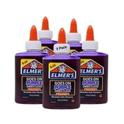 Elmers Disappearing Liquid School Glue | Purple Color, Dries Clear, for Kids Arts and Crafts | 4 oz (5 Pack) RDD5