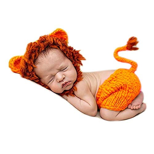 Newborn Baby Girl Boy Photography Prop Photo Crochet Knit Costume Fox Doll Hat 