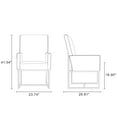 thumbnail image 3 of Manhattan Comfort Element 18.9" Velvet Dining Armchair in Steel Gray (Set of 2), 3 of 9