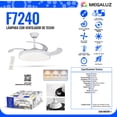 thumbnail image 2 of Ventilador de Techo con Lámpara LED de 42" Color Blanco Megaluz F7240, 2 of 2