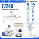 thumbnail image 2 of Ventilador de Techo con Lámpara LED de 42" Color Blanco Megaluz F7240, 2 of 2