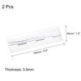 thumbnail image 2 of Uxcell 2Pack 150x45mm Acrylic Hinges Clear Folding Hinge Transparent Hardware Hinge, 2 of 5