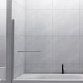 thumbnail image 6 of JimsMaison 31"W x 55"H Bathtub Screen Framless Shower Door with Tempered Glass,Transparent Aluminum, 6 of 8