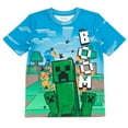thumbnail image 4 of Minecraft Creeper Little Boys T-Shirt and Shorts Outfit Set Little Kid to Big Kid, 4 of 5