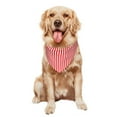 thumbnail image 5 of Rateoe Red And White Stripes Drawing Dog Bandanas Washable Cotton Triangle Cat Scarfs ,Pet Scarf for Small Medium Large Dogs and Cats, 5 of 6