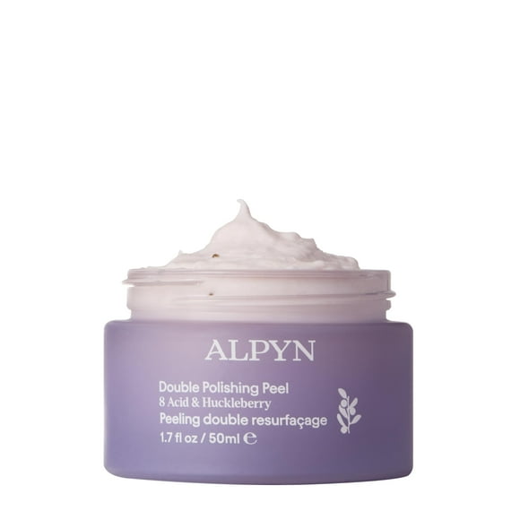 Mascarilla facial Alpyn de doble pulido, exfoliante e iluminador, 50 ml