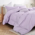 thumbnail image 7 of NEXHOME PRO Duvet Cover Set 100% Washed Cotton 3 Pieces Linen Breathable Soft Durable Duvet Cover Bedding Set with Zipper Closure, Queen Size Purple Lavender(Comforter Not Included), 7 of 7