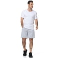 thumbnail image 4 of Satankud Men's Athletic Shorts With Pockets and Elastic Waistband Breathable Mesh Stretch Running Shorts Drawstring Waist Relaxed Casual Sports Gym Basketball Shorts Light Gray-L, 4 of 8