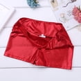 thumbnail image 5 of Sinleey Kids Girls Shiny Metallic Crop Tank Top and Boy Shorts Set Stage Performance Dancewear Red 150, 5 of 6