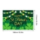 thumbnail image 2 of Banner del jardín del Día de San Patricio - Bandera de trébol verde de doble cara de 45" x 71" con monedas de la suerte y sombreros - Decoración navideña para fiestas de jardín en casa Decoraciones, 2 of 9
