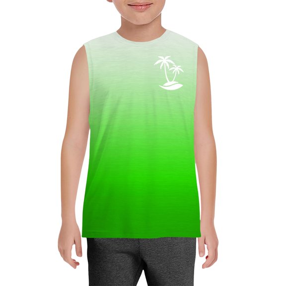 Ruyang Toddlers Hawaiian Tops Coconut Tree Print Sleeveless Tank Tops Summer Athletic Beach Vacation Camisole Shirts