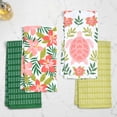 thumbnail image 3 of RITZ 100% Cotton Summer Kitchen Towels, Set of 4, Turtle Foliage Dish Towels Set, 3 of 6