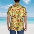 thumbnail image 4 of Fotbe Fruits And Vegetables Camisa Hawaiana para Hombre Unisex – Camisa Casual de Verano con Botones de Manga Corta de Algodón y Lino,Medium, 4 of 7
