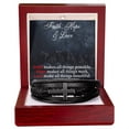 thumbnail image 5 of Faith Hope & Love Men's Stainless Steel & Vegan Leather Cross Bracelet - Vegan Leather with Stainless Steel, 5 of 14