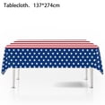 thumbnail image 4 of Beautynvta 4th of July Tablecloth, Stars and Stripes Patriotic Tablecloth, Disposable Table Cover for Independence Day Party, Picnic and Outdoor Dining, 54x108 Inch, 4 of 6